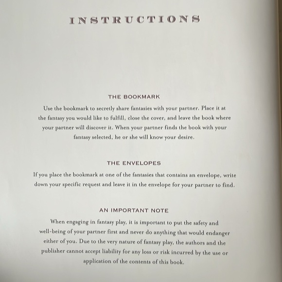 The Fantasy Book - a pillow book for Romantic fantasies - Picture 4 of 15